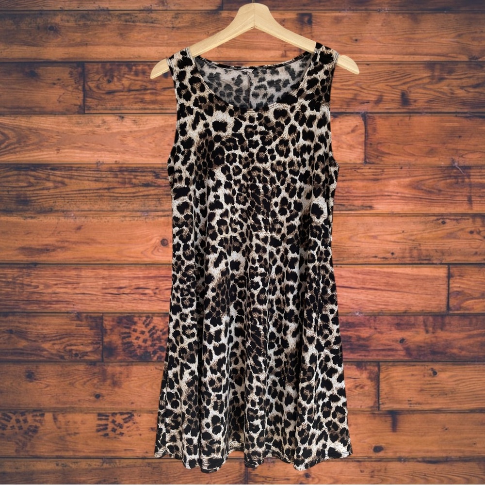 5 for $25🔥Sleeveless Cheetah Print Pocket Mini Dress Medium